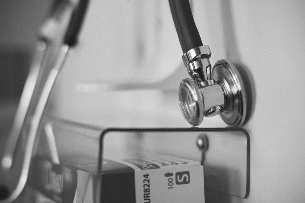 Zoomed in stethoscope
